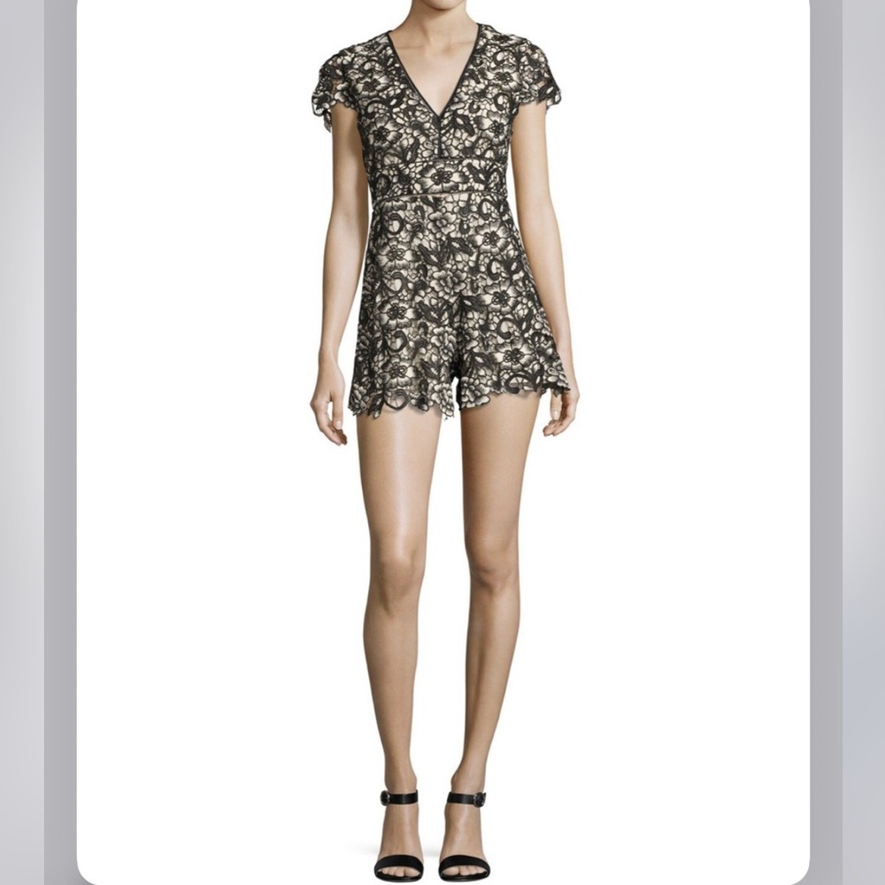Alice and Olivia Tinsley Lace Romper - Picture 3 of 8
